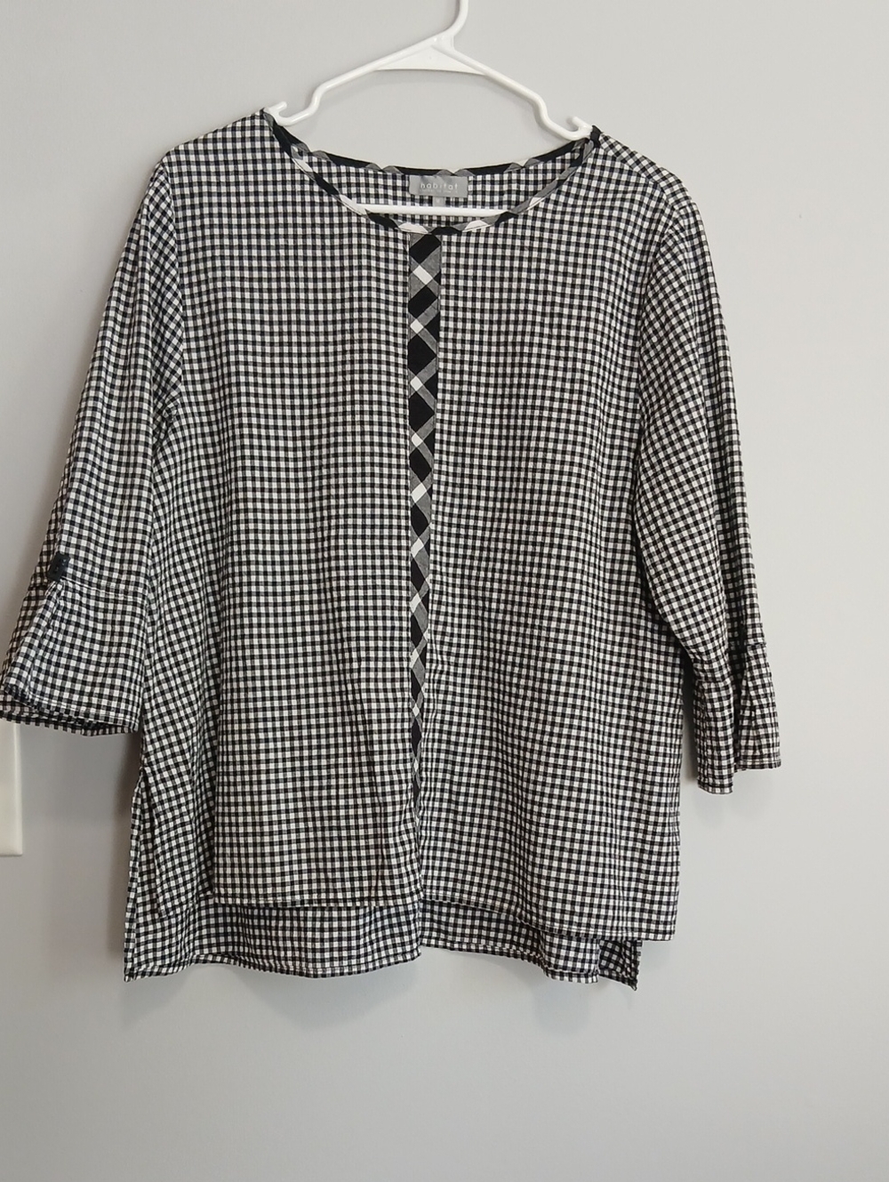 Habitat Black and White Gingham Women's Top